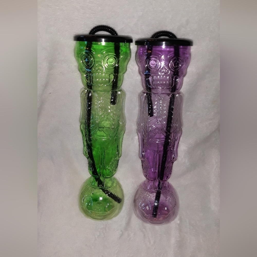 2 Skeleton sippers 32 oz New